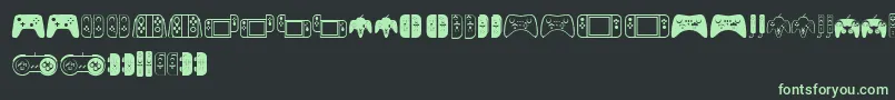 Fonte Controllers – fontes verdes em um fundo preto