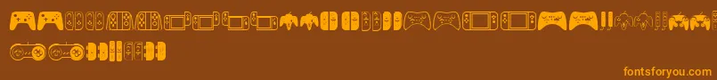 Controllers Font – Orange Fonts on Brown Background