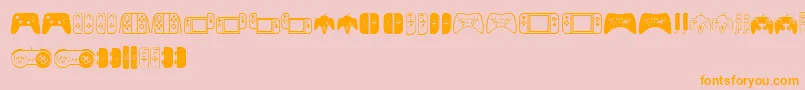 Controllers Font – Orange Fonts on Pink Background