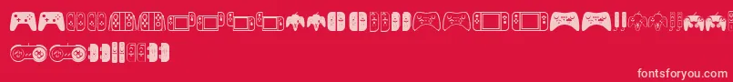 Controllers Font – Pink Fonts on Red Background