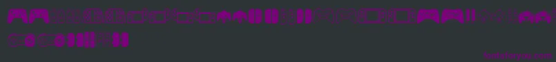 Controllers Font – Purple Fonts on Black Background