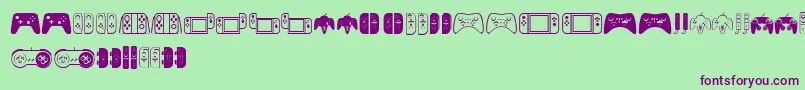 Controllers Font – Purple Fonts on Green Background
