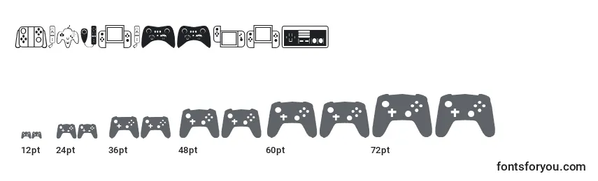 Controllers Font Sizes