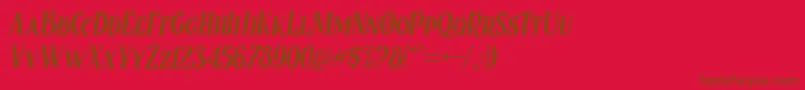 Controwell Italic Font – Brown Fonts on Red Background