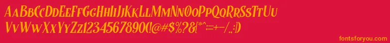 fuente Controwell Italic – Fuentes Naranjas Sobre Fondo Rojo