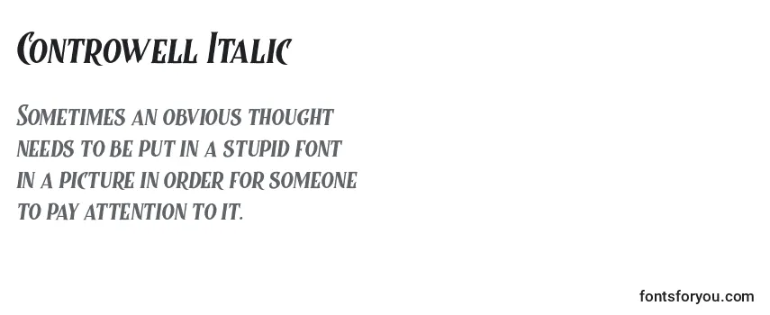 Controwell Italic Font