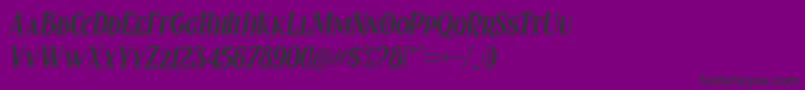 Controwell Italic-fontti – mustat fontit violetilla taustalla
