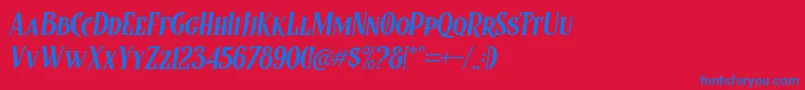 More about Controwell Italic Font Controwell Italic Font – Blue Fonts on Red Background