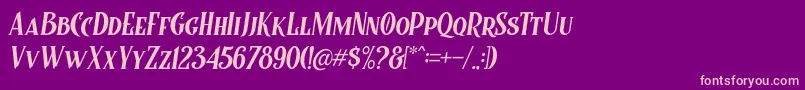 Controwell Italic Font – Pink Fonts on Purple Background