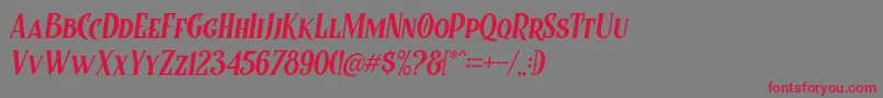 Шрифт Controwell Italic – красные шрифты на сером фоне
