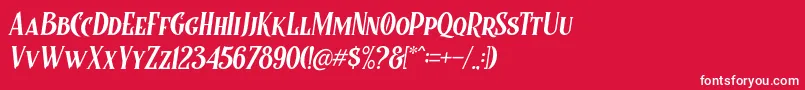 Controwell Italic Font – White Fonts on Red Background