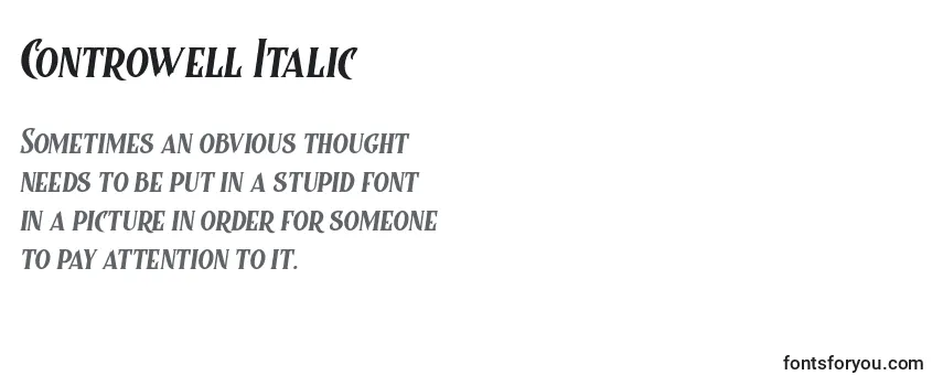 Шрифт Controwell Italic (123989)