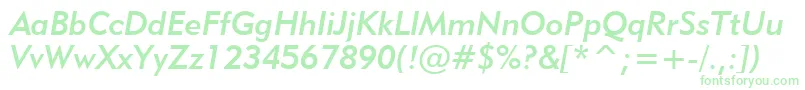 Geometric415MediumItalicBt-Schriftart – Grüne Schriften
