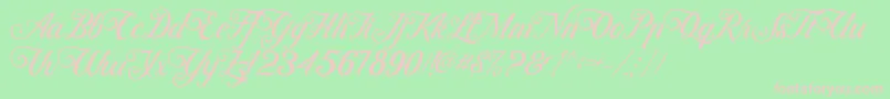 ControwellScript Regular Font – Pink Fonts on Green Background