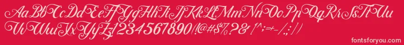 ControwellScript Regular Font – Pink Fonts on Red Background