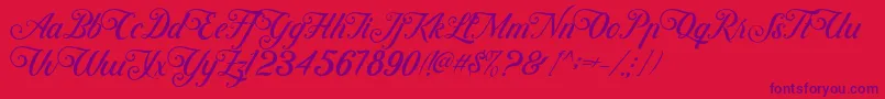 ControwellScript Regular Font – Purple Fonts on Red Background