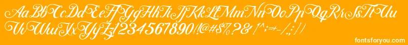 ControwellScript Regular Font – White Fonts on Orange Background