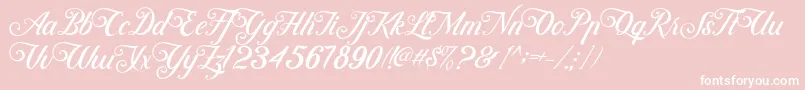 ControwellScript Regular Font – White Fonts on Pink Background