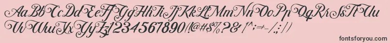 ControwellScript Regular-Schriftart – Schwarze Schriften auf rosa Hintergrund