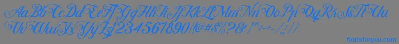 ControwellScript Regular-Schriftart – Blaue Schriften auf grauem Hintergrund