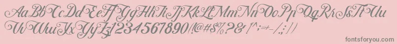 ControwellScript Regular Font – Gray Fonts on Pink Background