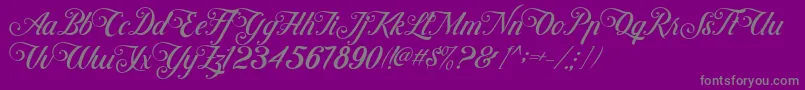 ControwellScript Regular Font – Gray Fonts on Purple Background