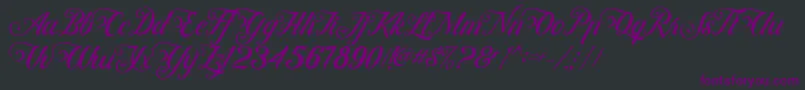 ControwellScript Regular Font – Purple Fonts on Black Background