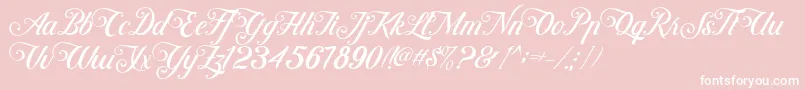 ControwellScript Regular Font – White Fonts on Pink Background