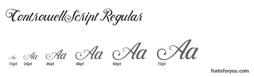 ControwellScript Regular (123991) Font Sizes