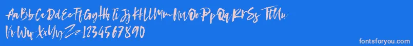 Conundrum Font – Pink Fonts on Blue Background