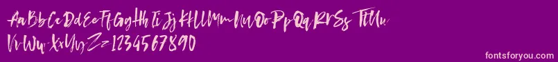Conundrum Font – Pink Fonts on Purple Background