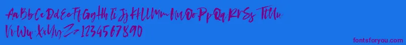 Conundrum Font – Purple Fonts on Blue Background