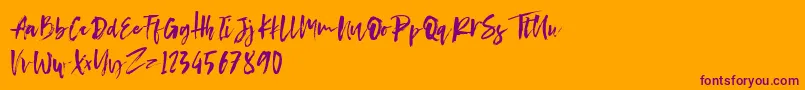 Conundrum Font – Purple Fonts on Orange Background