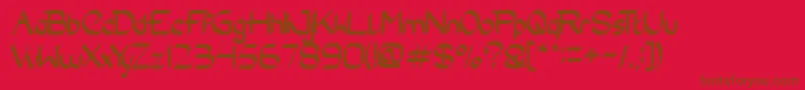 Converation Font – Brown Fonts on Red Background