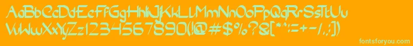 Converation Font – Green Fonts on Orange Background