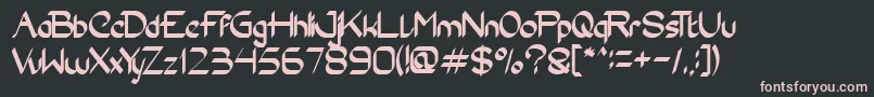 Converation Font – Pink Fonts on Black Background