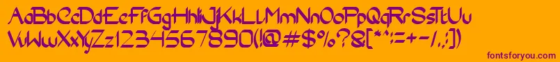 Converation Font – Purple Fonts on Orange Background