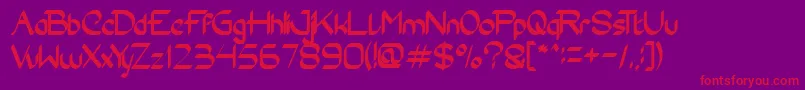 Converation Font – Red Fonts on Purple Background