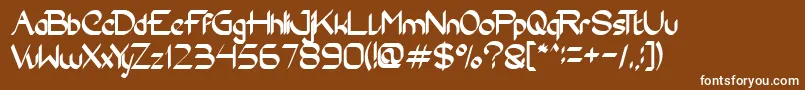 Шрифт Converation – белые шрифты на коричневом фоне