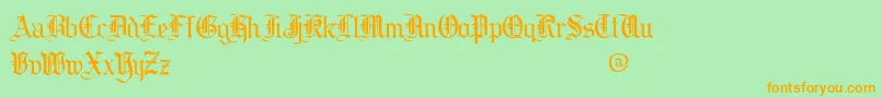 cooed    Font – Orange Fonts on Green Background