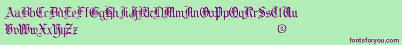 cooed    Font – Purple Fonts on Green Background