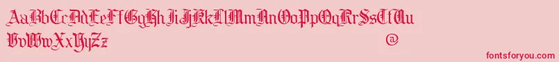 Fonte cooed    – fontes vermelhas em um fundo rosa