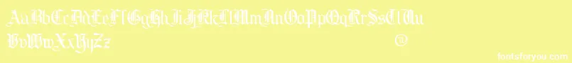 フォントcooed    – 黄色い背景に白い文字
