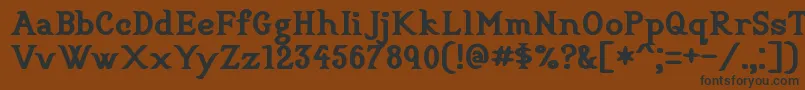 CookbookTitle-Schriftart – Schwarze Schriften auf braunem Hintergrund