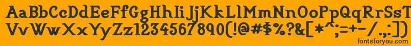 CookbookTitle Font – Black Fonts on Orange Background