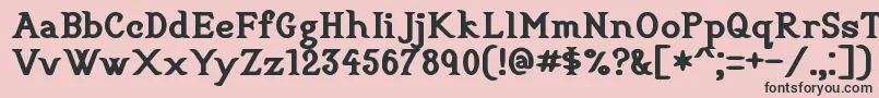 CookbookTitle-Schriftart – Schwarze Schriften auf rosa Hintergrund