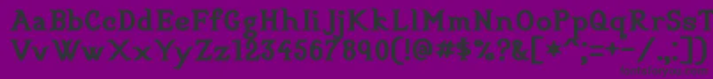 Шрифт CookbookTitle – чёрные шрифты на фиолетовом фоне