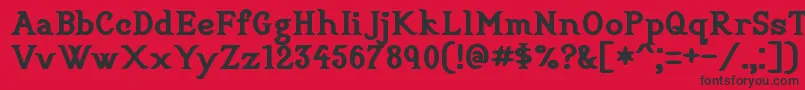 Шрифт CookbookTitle – чёрные шрифты на красном фоне
