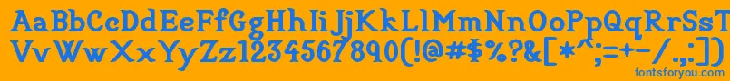 Шрифт CookbookTitle – синие шрифты на оранжевом фоне