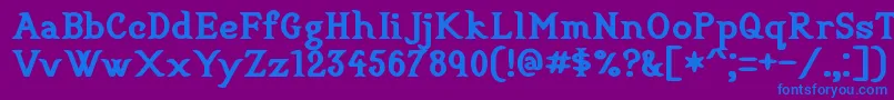 フォントCookbookTitle – 紫色の背景に青い文字